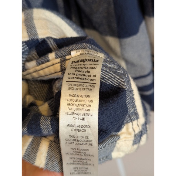 Patagonia Men's XL Flannel Long Sleeve Shirt Heavy Weight Plaid Hiking Camping‎ - Picture 4 of 4